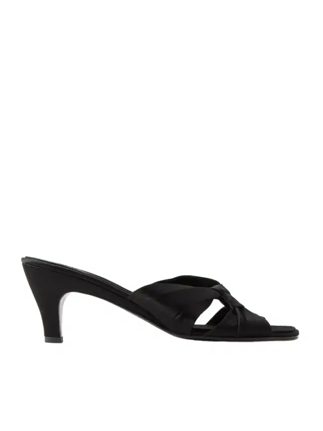 Knotted Satin Mules