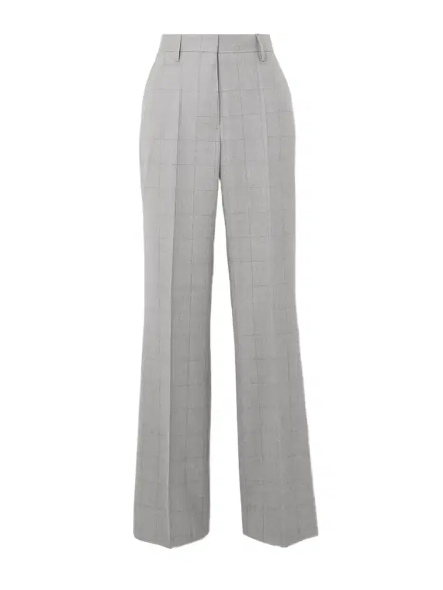 Checked Wool-flannel Straight-leg Pants