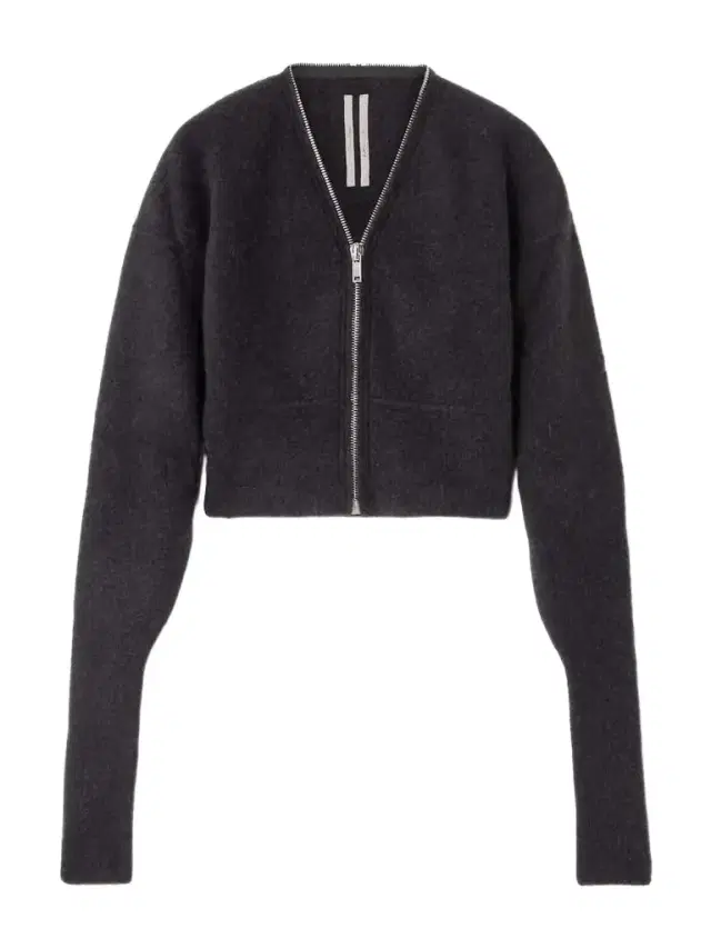 Cropped Zip-up Knitted Cardigan