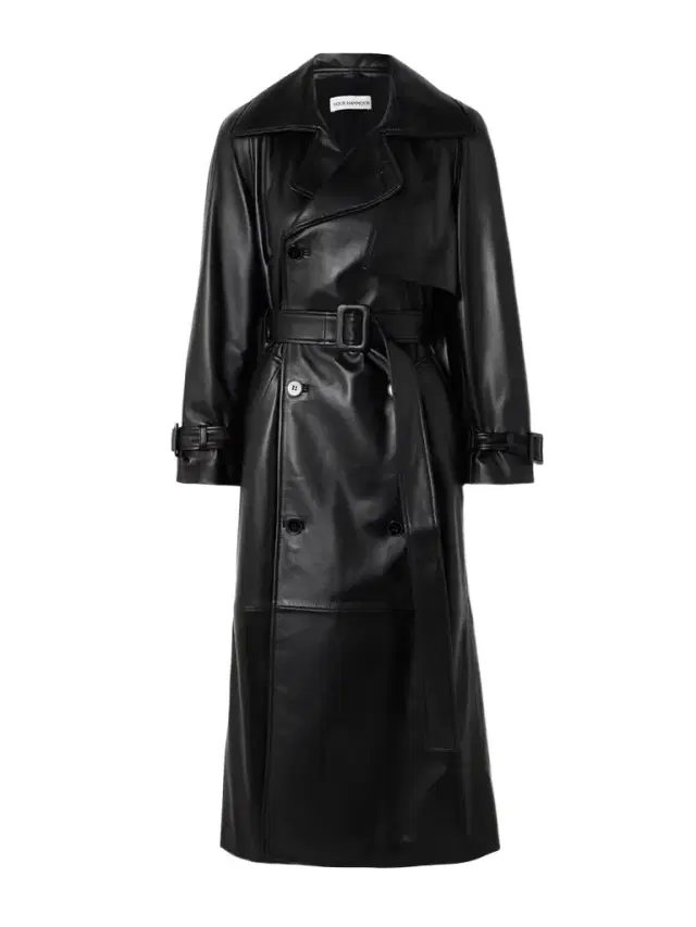 Henri Belted Leather Trench Coat