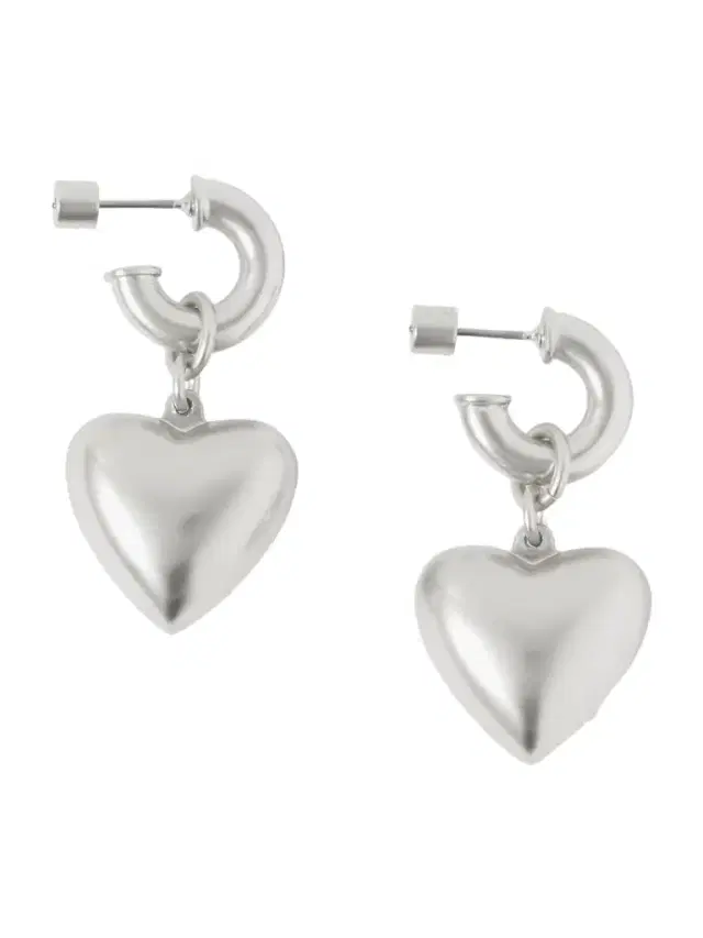 Heart & Soul Silver-tone Hoop Earrings