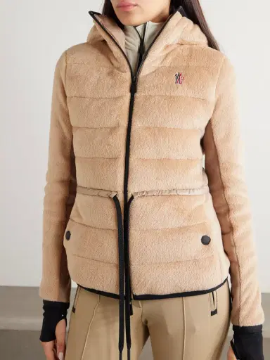 Moncler Grenoble Fleece Quilted Hooded Jacket | Thumbnail 3