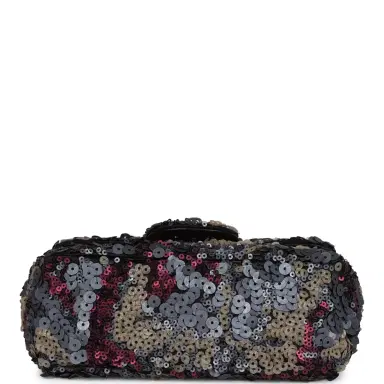 Chanel Pre-owned Chanel Limited Edition Extra Mini Flap Bag Multicolor Sequin Ruthenium Hardware | Thumbnail 6