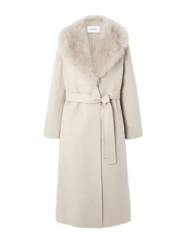 Belted Shearling-trimmed Wool And Cashmere-blend Coat
