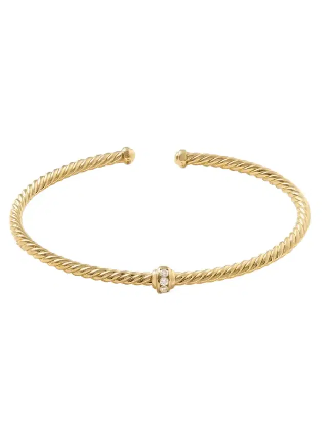 Cable Classics 18-karat Gold Diamond Cuff Cable Classics 18-karat Gold Diamond Cuff