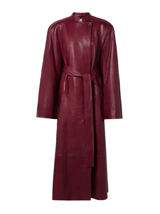 Rothen Oversized Belted Leather Coat