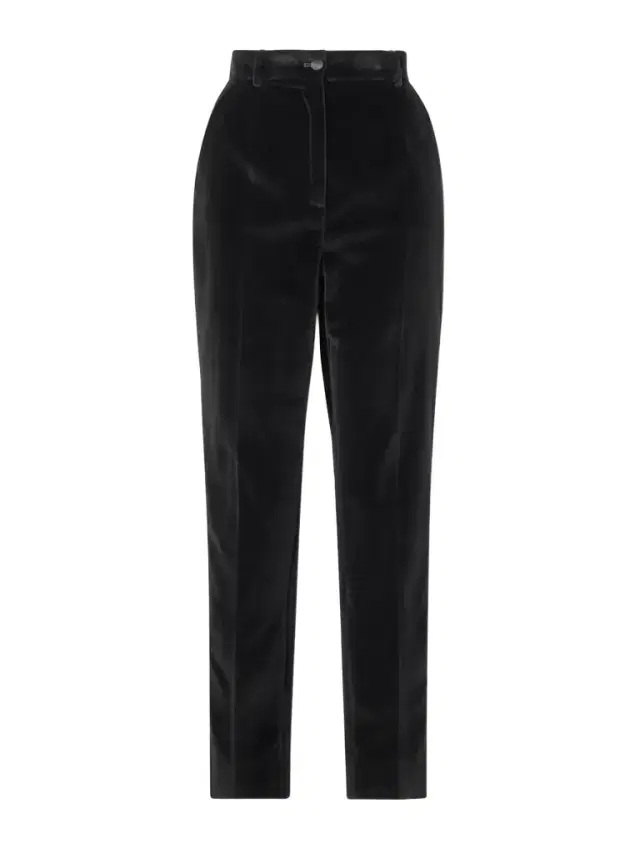 Dolce & Gabbana Satin-trimmed Cotton-blend Velvet Slim-leg Pants