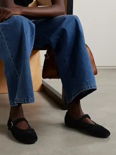 The Row Boheme Suede Mary Jane Flats | Thumbnail 2