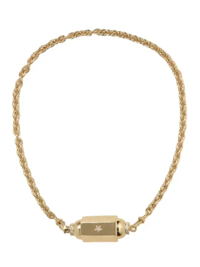 Jumbo Locket 18-karat Gold Diamond Necklace