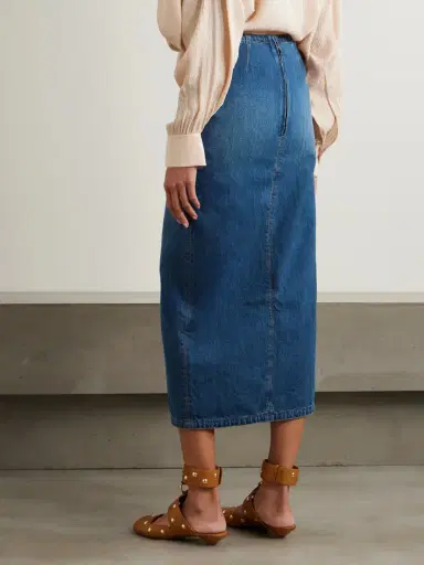 Chloé Organic Denim Midi Skirt | Thumbnail 3