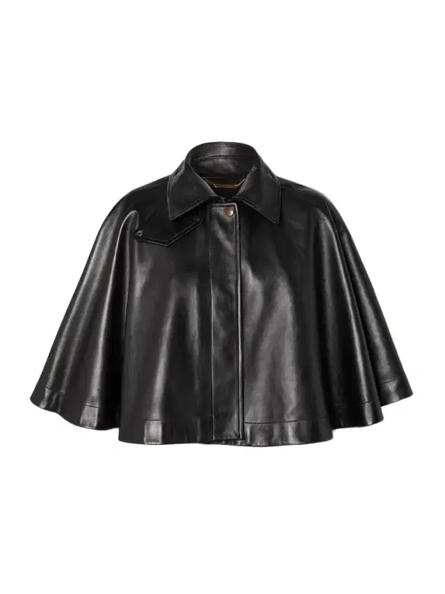 Cropped Leather Cape