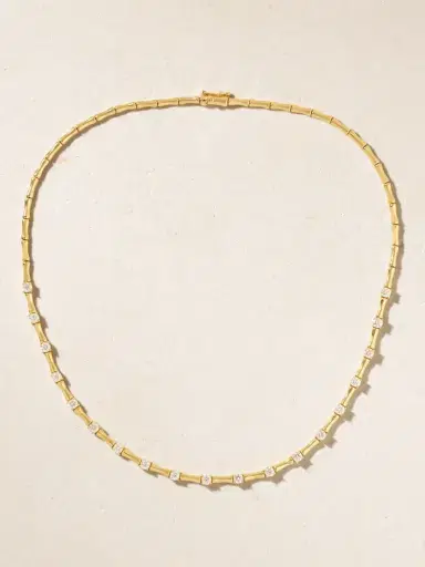 Anita Ko Bamboo 18-karat Gold Diamond Choker | Thumbnail 4