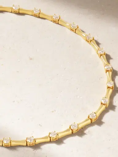 Anita Ko Bamboo 18-karat Gold Diamond Choker | Thumbnail 1