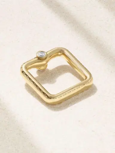 Yvonne Léon Bague Gousset 9-karat Gold, Sapphire And Diamond Ring | Thumbnail 3 Yvonne Léon Bague Gousset 9-karat Gold, Sapphire And Diamond Ring | Thumbnail 3