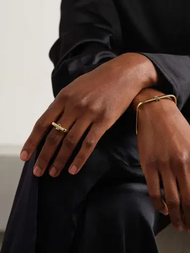 Yvonne Léon Bague Gousset 9-karat Gold, Sapphire And Diamond Ring | Thumbnail 5 Yvonne Léon Bague Gousset 9-karat Gold, Sapphire And Diamond Ring | Thumbnail 5