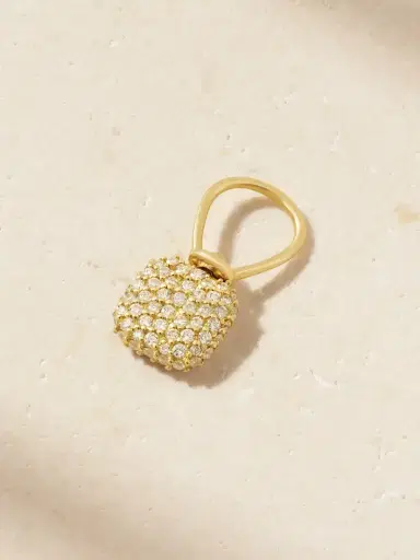 Marla Aaron Allstone Itty Bitty Squircle 18-karat Gold Diamond Pendant | Thumbnail 3 Marla Aaron Allstone Itty Bitty Squircle 18-karat Gold Diamond Pendant | Thumbnail 3