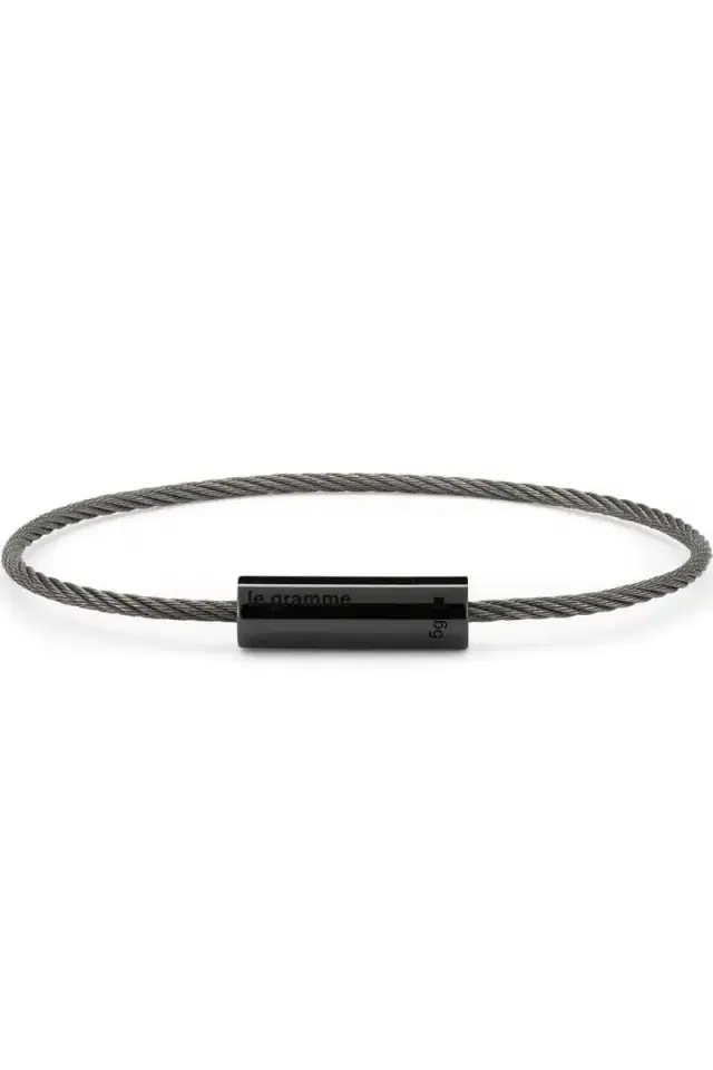 5g Polished Black Cerarmic Cable Bracelet