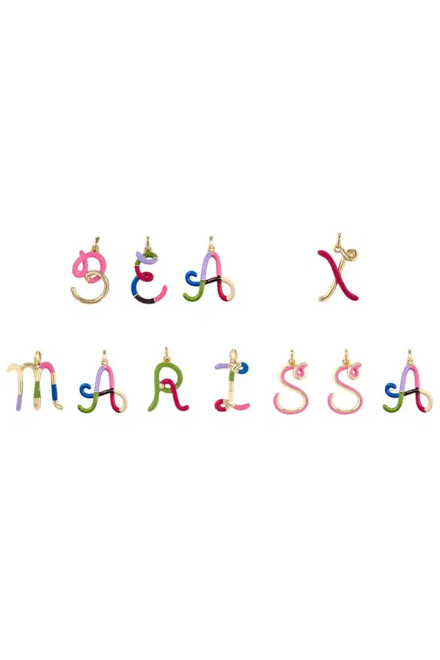 Bea Bongiasca A-Z Multicolor Enamel Necklace