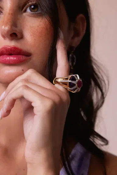 TONY DUQUETTE Amethyst Ruby Star Ring | Thumbnail 4