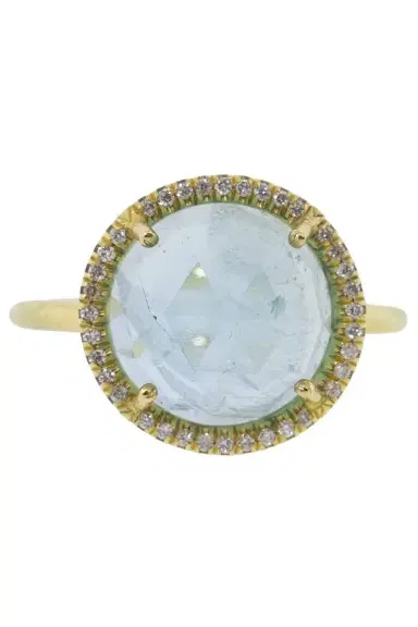 IRENE NEUWIRTH JEWELRY Aquamarine and Diamond Pave Ring | Thumbnail 5
