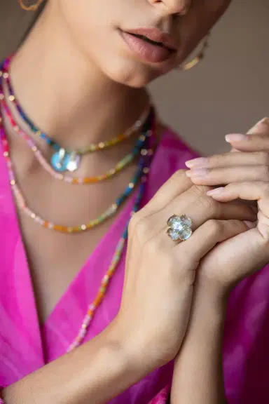 IRENE NEUWIRTH JEWELRY Aquamarine Flower Ring | Thumbnail 2