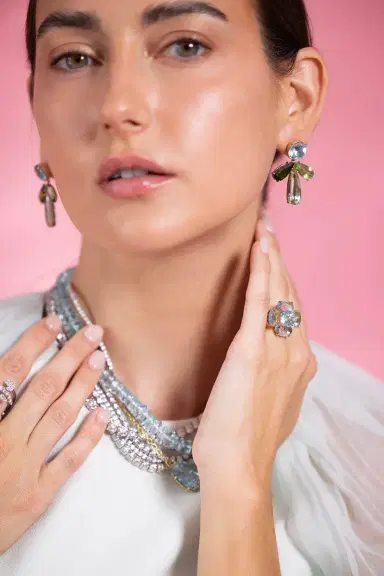 IRENE NEUWIRTH JEWELRY Aquamarine Flower Ring | Thumbnail 3
