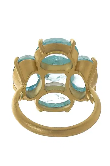 IRENE NEUWIRTH JEWELRY Aquamarine Flower Ring | Thumbnail 5