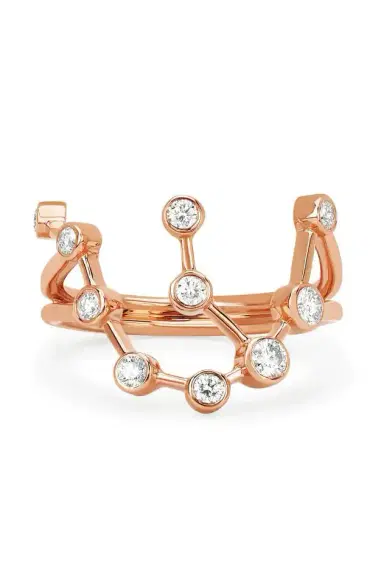 LOGAN HOLLOWELL Aquarius Diamond Constellation Ring | Thumbnail 1 LOGAN HOLLOWELL Aquarius Diamond Constellation Ring | Thumbnail 1