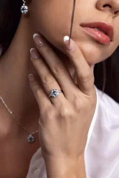 KWIAT Argyle Aquamarine Diamond Ring | Thumbnail 2