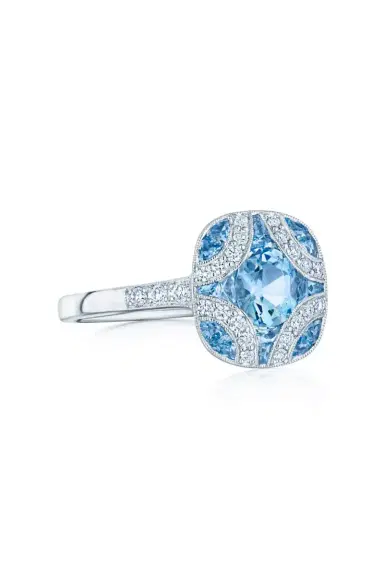 KWIAT Argyle Aquamarine Diamond Ring | Thumbnail 5