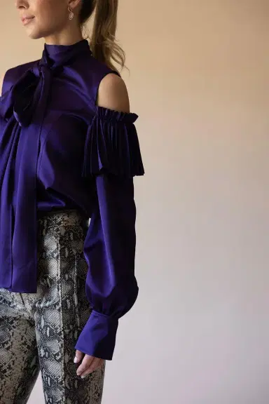 ADEAM Ashlee Cold Shoulder Top | Thumbnail 3