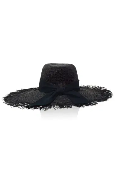 GIGI BURRIS MILLINERY Astrid Panama Straw Hat - Black | Thumbnail 3