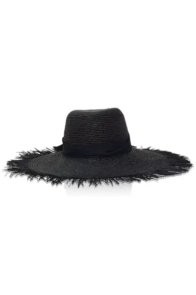 GIGI BURRIS MILLINERY Astrid Panama Straw Hat - Black | Thumbnail 4