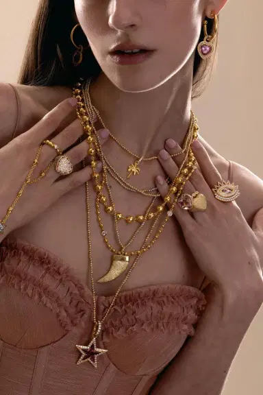 BUDDHA MAMA Ball Chain Diamond Necklace | Thumbnail 2