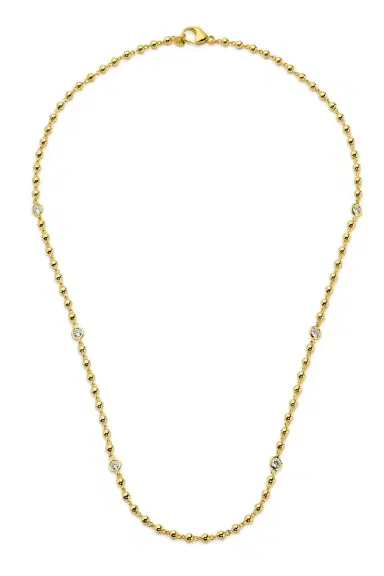 BUDDHA MAMA Ball Chain Diamond Necklace | Thumbnail 1