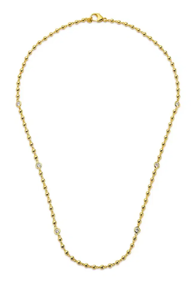 BUDDHA MAMA Ball Chain Diamond Necklace
