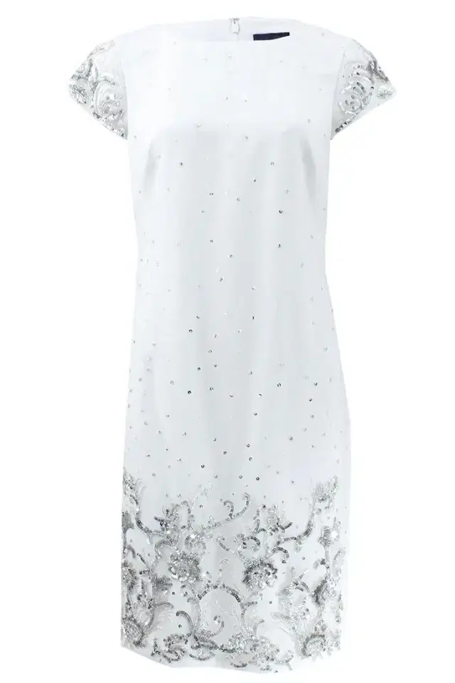 Marchesa Notte Beaded Shift Cocktail Dress