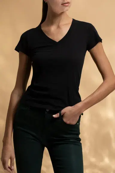 L'Agence Becca Tee - Black | Thumbnail 2