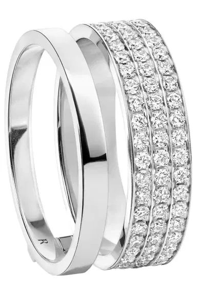 Repossi Berbere Module 2 Row Diamond Pave Ring | Thumbnail 1