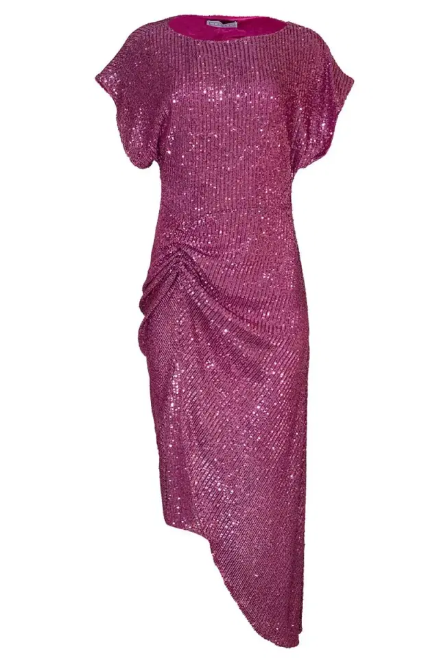 In The Mood For Love Bercot Dress - Pompadour Pink