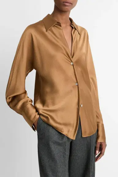Vince Bias Long Sleeve Blouse | Thumbnail 2