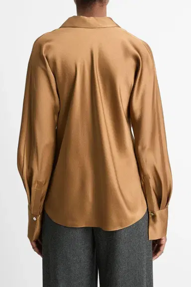 Vince Bias Long Sleeve Blouse | Thumbnail 4