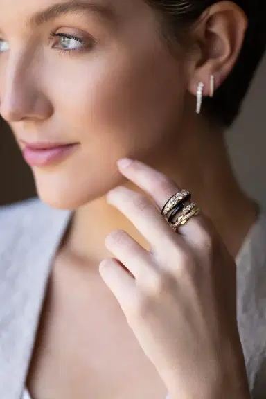 Melissa Kaye Black Diamond Lola Ring | Thumbnail 3 Melissa Kaye Black Diamond Lola Ring | Thumbnail 3
