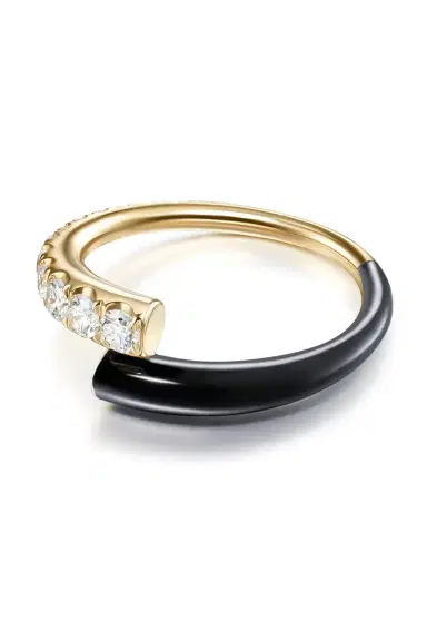 Melissa Kaye Black Diamond Lola Ring | Thumbnail 1 Melissa Kaye Black Diamond Lola Ring | Thumbnail 1