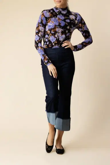 AVENUE MONTAIGNE Bonnie Pant - Dark Denim | Thumbnail 2