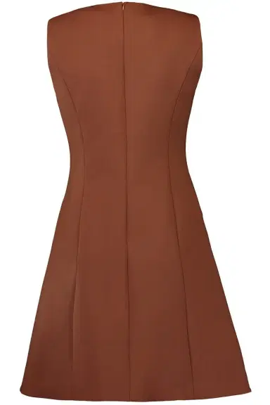 Oscar de la Renta Bow Button Split Skirt Dress | Thumbnail 6 Oscar de la Renta Bow Button Split Skirt Dress | Thumbnail 6