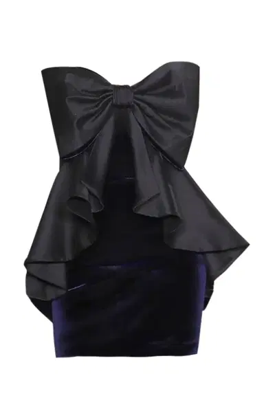 BADGLEY MISCHKA Bow Peplum Mini Dress | Thumbnail 1