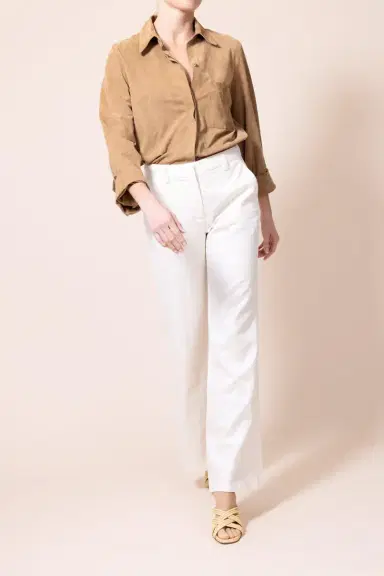 TWP Boyfriend Suede Shirt - Tobacco | Thumbnail 4