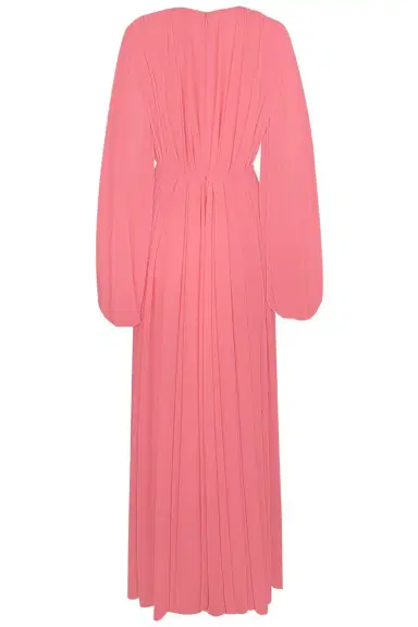 Reem Acra Bubble Sleeve Gown - Stawberry | Thumbnail 5