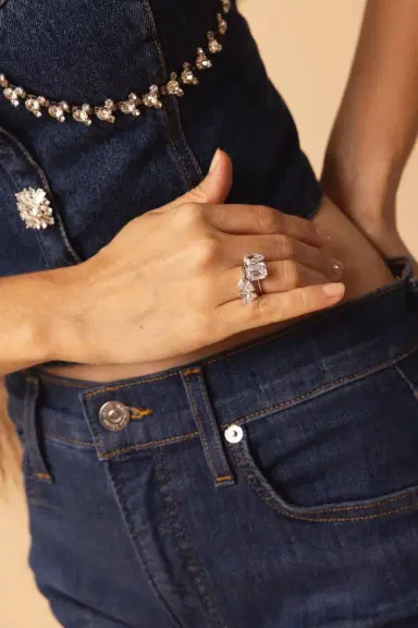 FANTASIA by DESERIO Bypass Pear Oval Ring | Thumbnail 2 FANTASIA by DESERIO Bypass Pear Oval Ring | Thumbnail 2